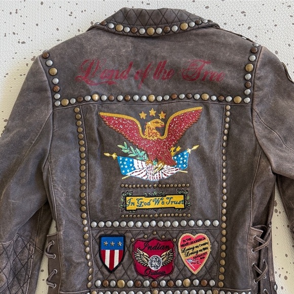 Double D Ranch heritage collection
Land of the free biker motorcycle jacket NWOT - Picture 5 of 12